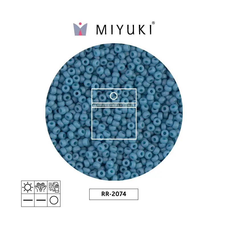 Mostacilla Miyuki rocalla 11/0 RR2074 matthe grey blue x 25g