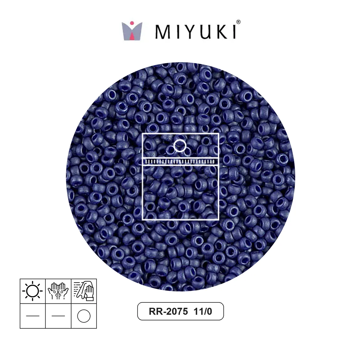 Mostacilla Miyuki rocalla 11/0 RR2075 matte cobalt x 25g