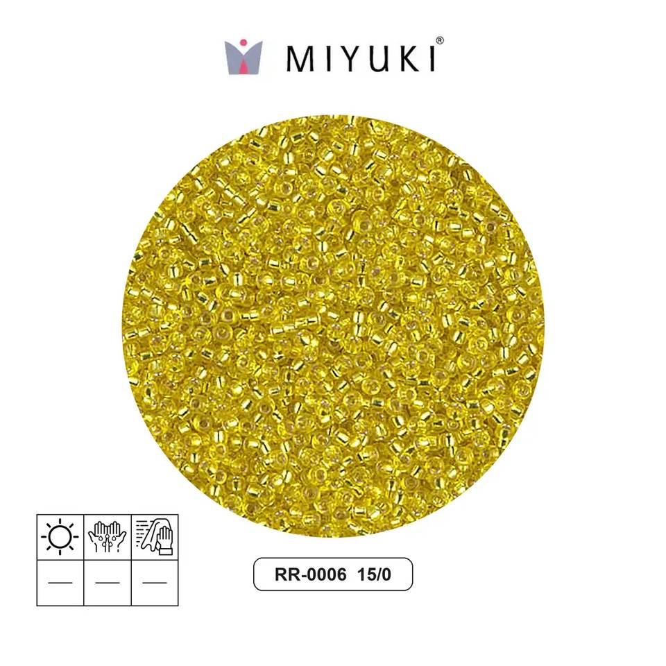 Mostacilla Miyuki rocalla 15/0 RR0006 silver lined yellow x 250g