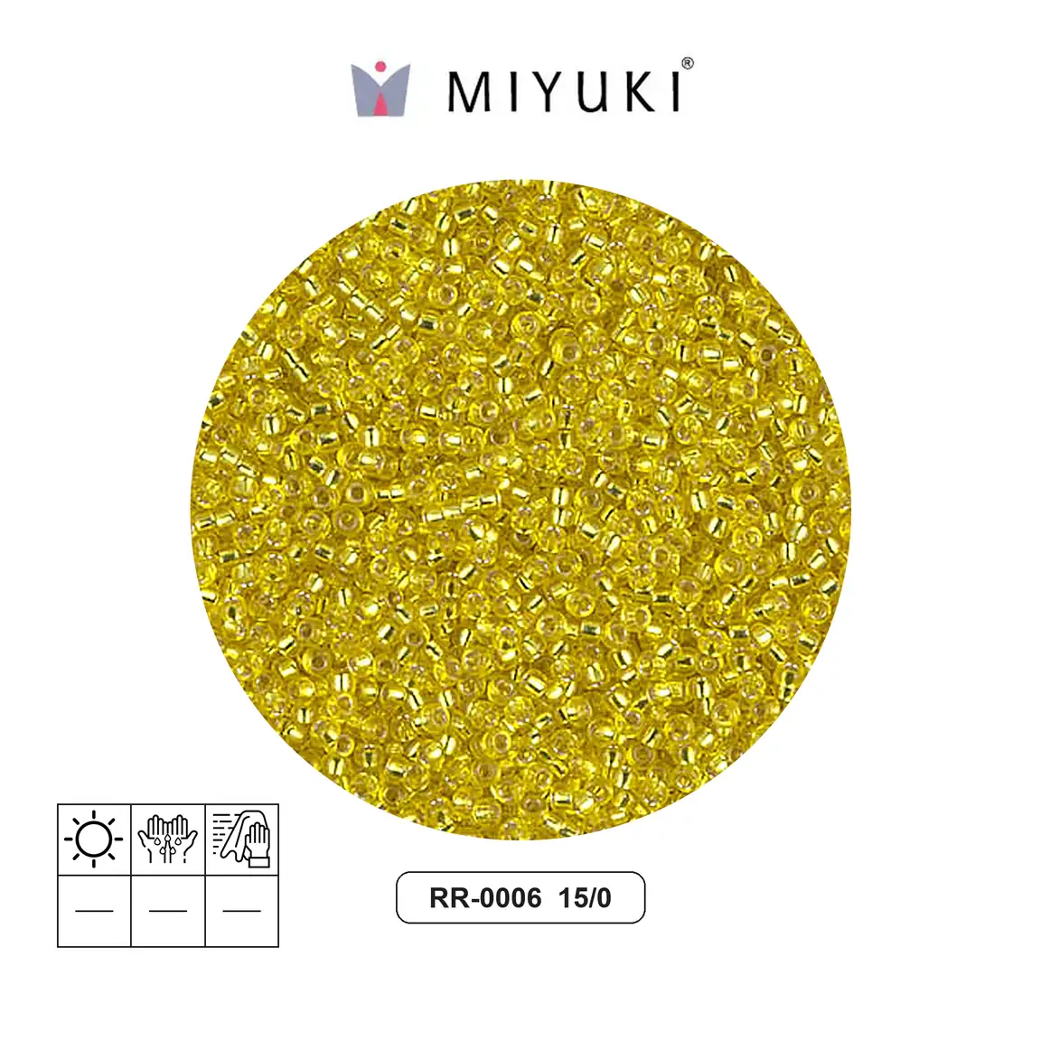 Mostacilla Miyuki rocalla 15/0 RR0006 silver lined yellow x 250g