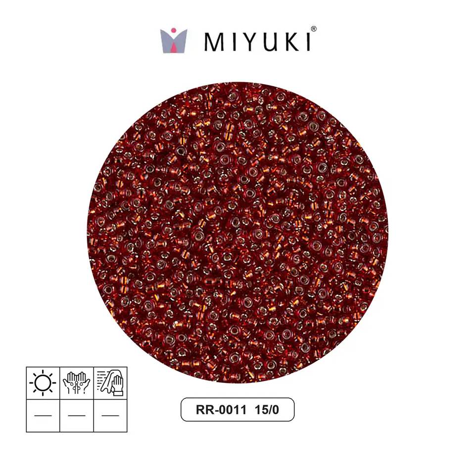 Mostacilla Miyuki rocalla 15/0 RR0011 silver lined ruby x 250g