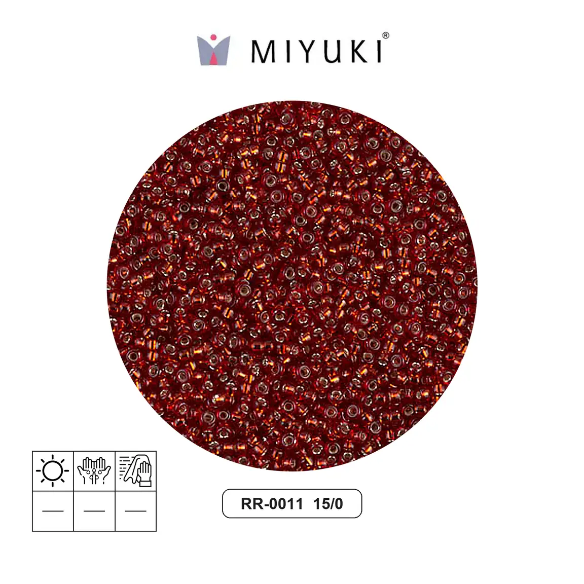 Mostacilla Miyuki rocalla 15/0 RR0011 silver lined ruby x 250g