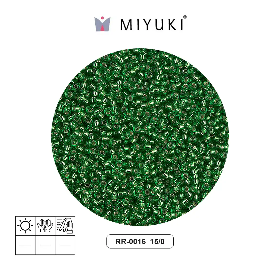 Mostacilla Miyuki rocalla 15/0 RR0016 silver lined green x 250g