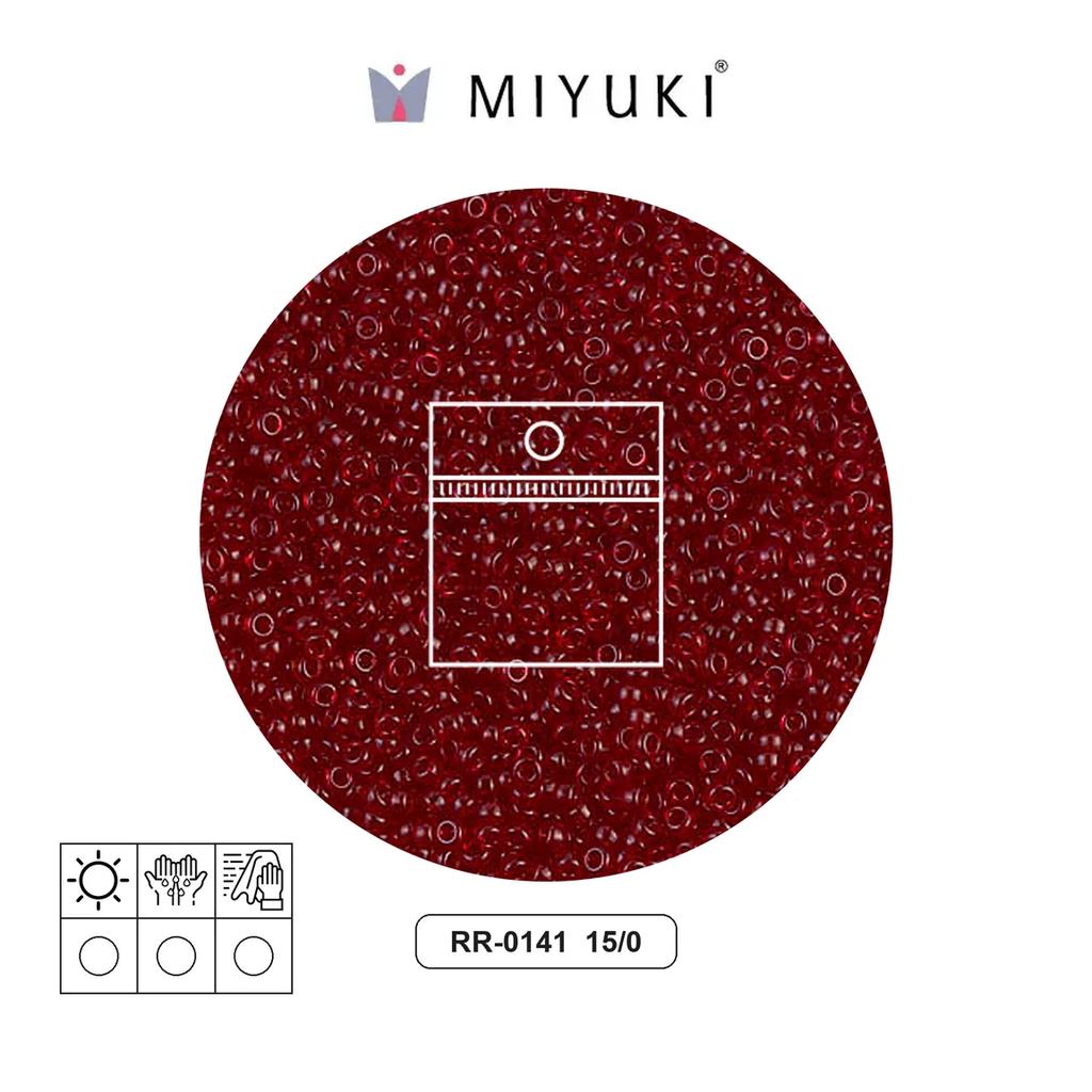 Mostacilla Miyuki rocalla 15/0 RR0141 transparent ruby x 10g