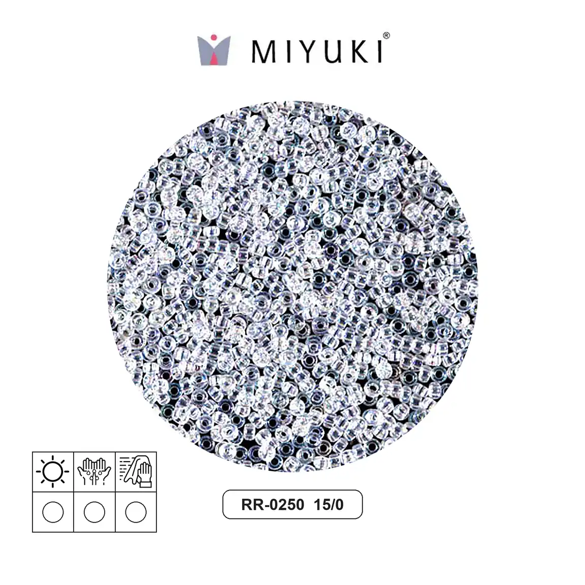 Mostacilla Miyuki rocalla 15/0 RR0250 crystal AB x 250g