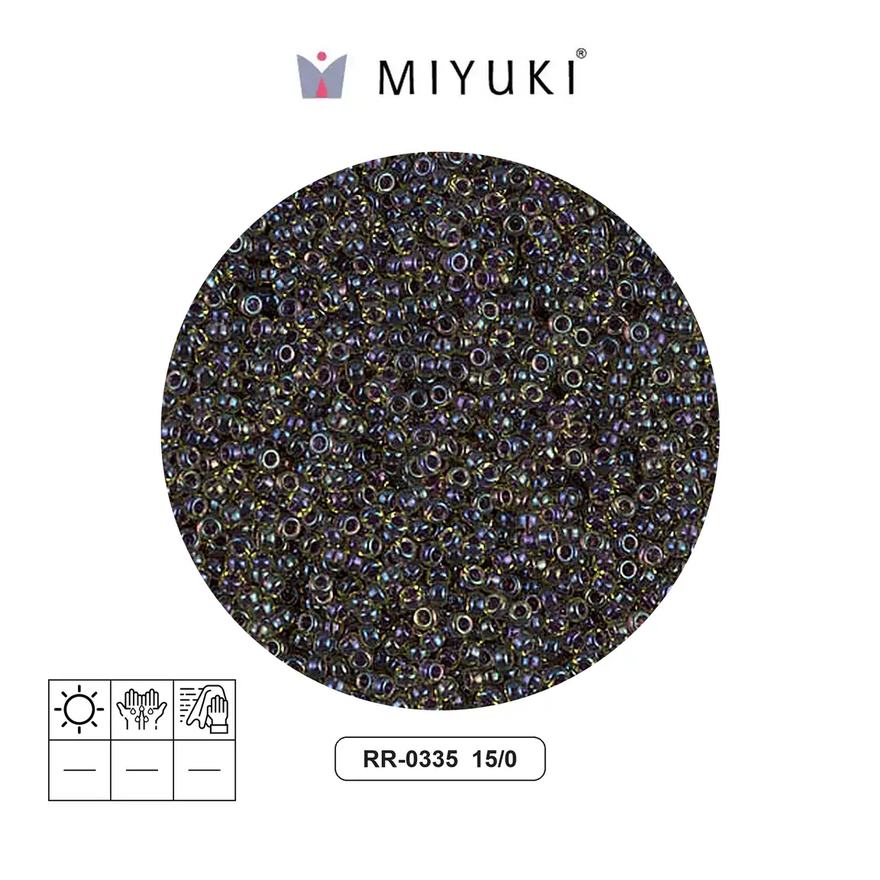 Mostacilla Miyuki rocalla 15/0 RR0335 fuchsia lined yellow x 250g