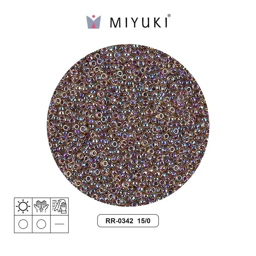 Mostacilla Miyuki rocalla 15/0 RR0342 berry lined light topaz AB x 250g