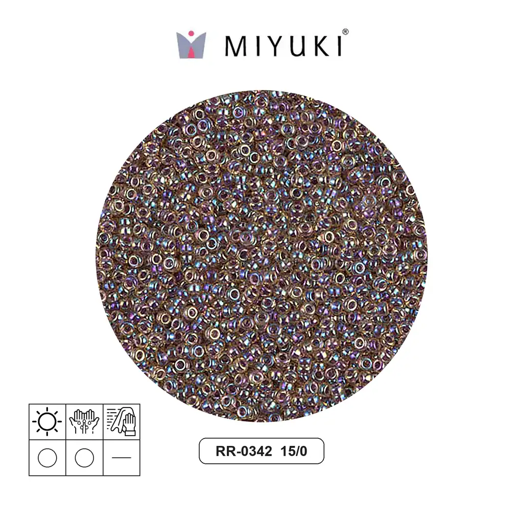 Mostacilla Miyuki rocalla 15/0 RR0342 berry lined light topaz AB x 250g