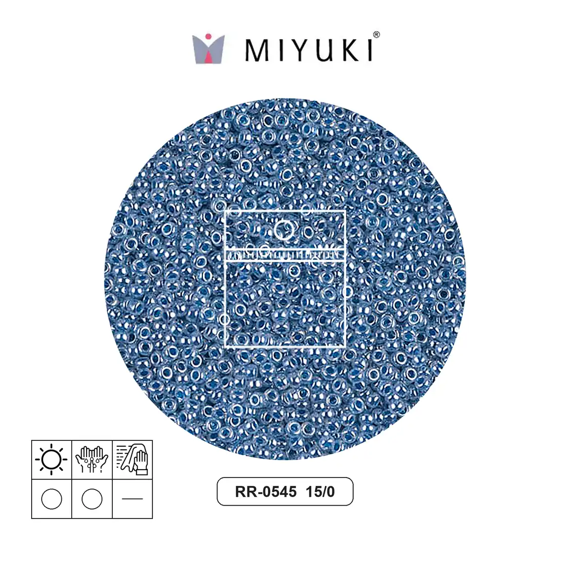 Mostacilla Miyuki rocalla 15/0 RR0545 dark sky blue ceylon x 10g
