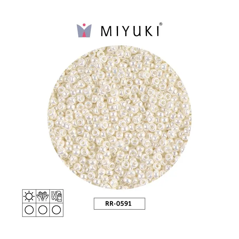 Mostacilla Miyuki rocalla 15/0 RR0591 marfil perla x 250g
