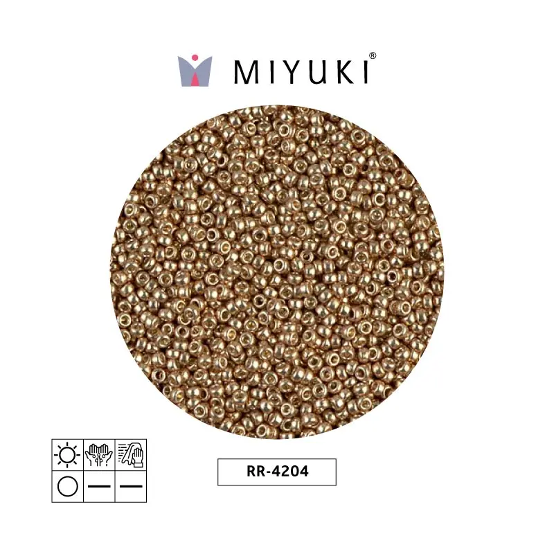 Mostacilla Miyuki rocalla 15/0 RR4204 galvanizado champagne x 250g