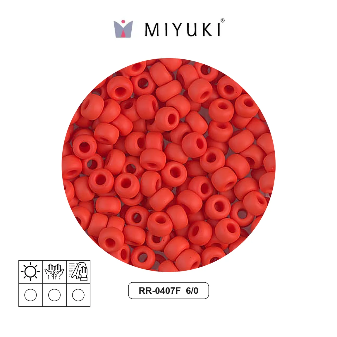 Mostacilla Miyuki rocalla 6/0 RR0407F opaque light garnet matte x 250g