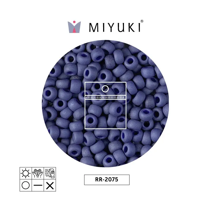 Mostacilla Miyuki rocalla 6/0 RR2075 matte opaque cobalt luster x 25g