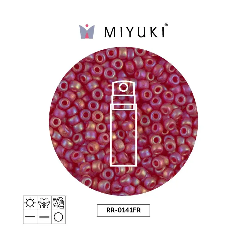 Mostacilla Miyuki rocalla 8/0 RR0141FR matte transparent ruby AB x 10g