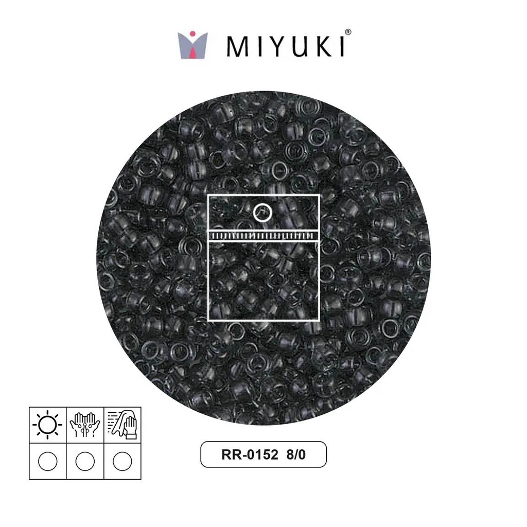 Mostacilla Miyuki rocalla 8/0 RR0152 transparent grey x 10g