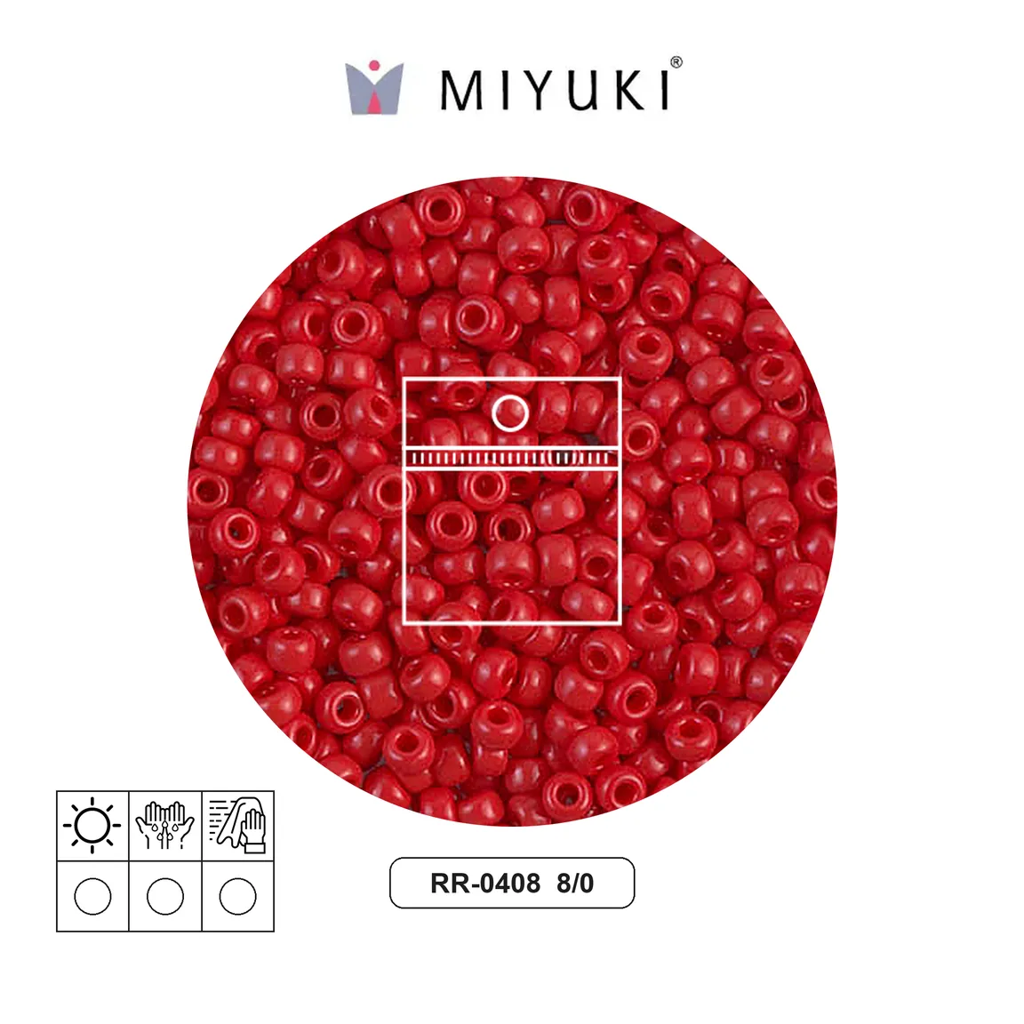 Mostacilla Miyuki rocalla 8/0 RR0408 opaque maroon x 25g