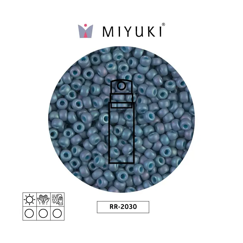 Mostacilla Miyuki rocalla 8/0 RR2030 metallic steel blue satin x 10g