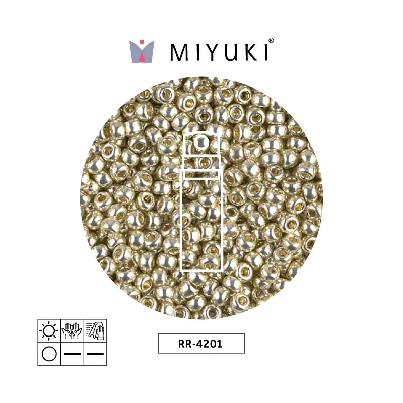 Mostacilla Miyuki rocalla 8/0 RR4201 galvanized silver x 10g
