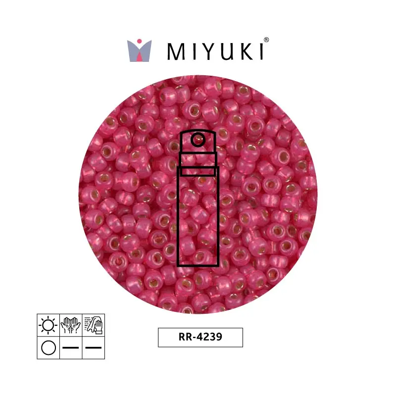 Mostacilla Miyuki rocalla 8/0 RR4239 hibiscus ilver lined alabaster duracc x 10g