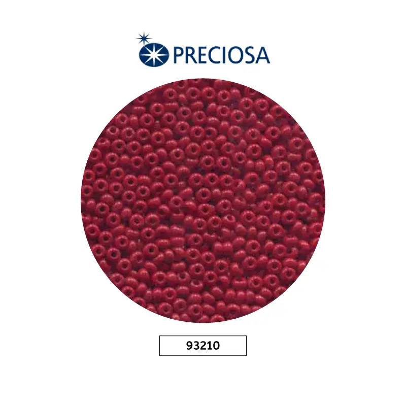 Mostacilla checa preciosa 2mm 93210 rojo oscuro x 500g
