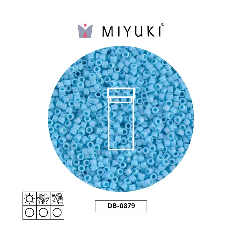 Miyuki delica 11/0 DB0879 sky blue AB op mat x 3g