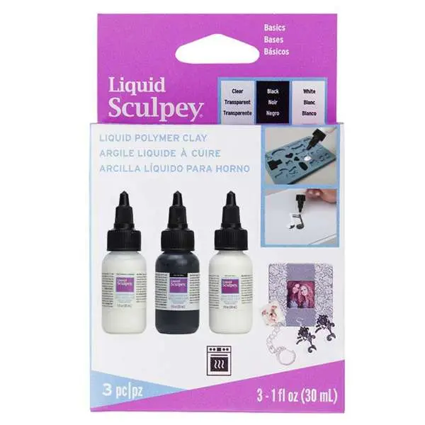 Set de arcilla liquida Sculpey, colores Basicos, 3 x 1 fl oz (29 ml)