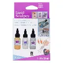 Set de arcilla liquida, colores metalicos 3 x 1 fl oz (29 ml)