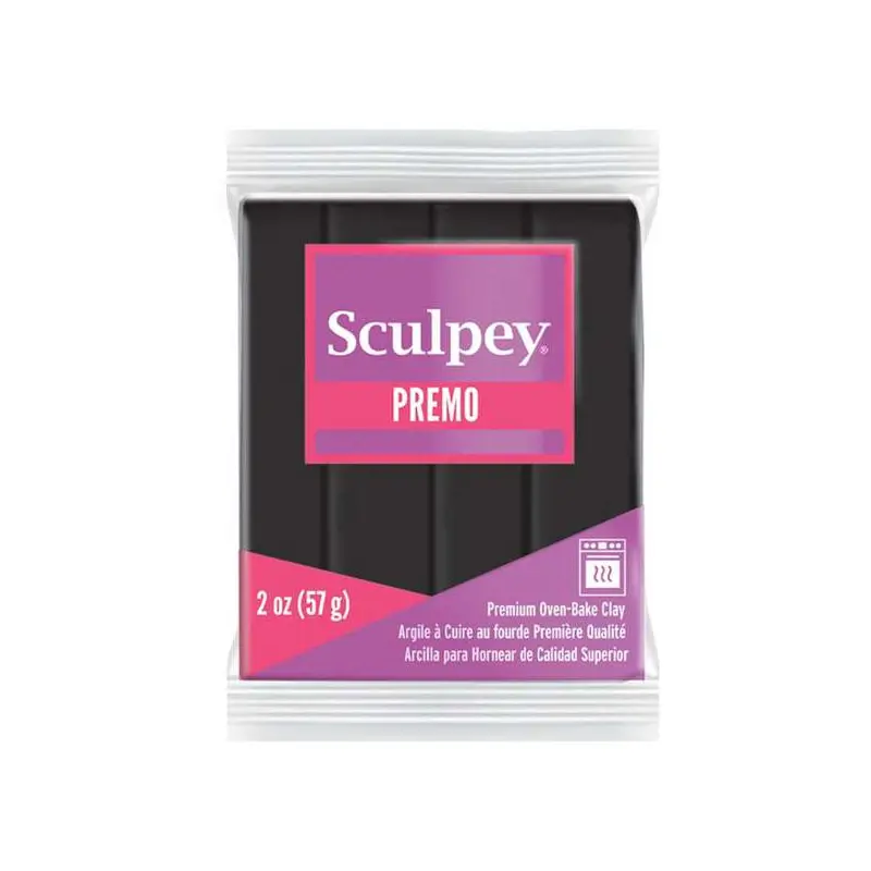 Arcilla polimérica Sculpey Premo Black x 2 onzas (57g)