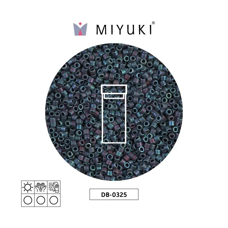 Miyuki delica 11/0 DB0325 matt metalizado azul AB x 3g