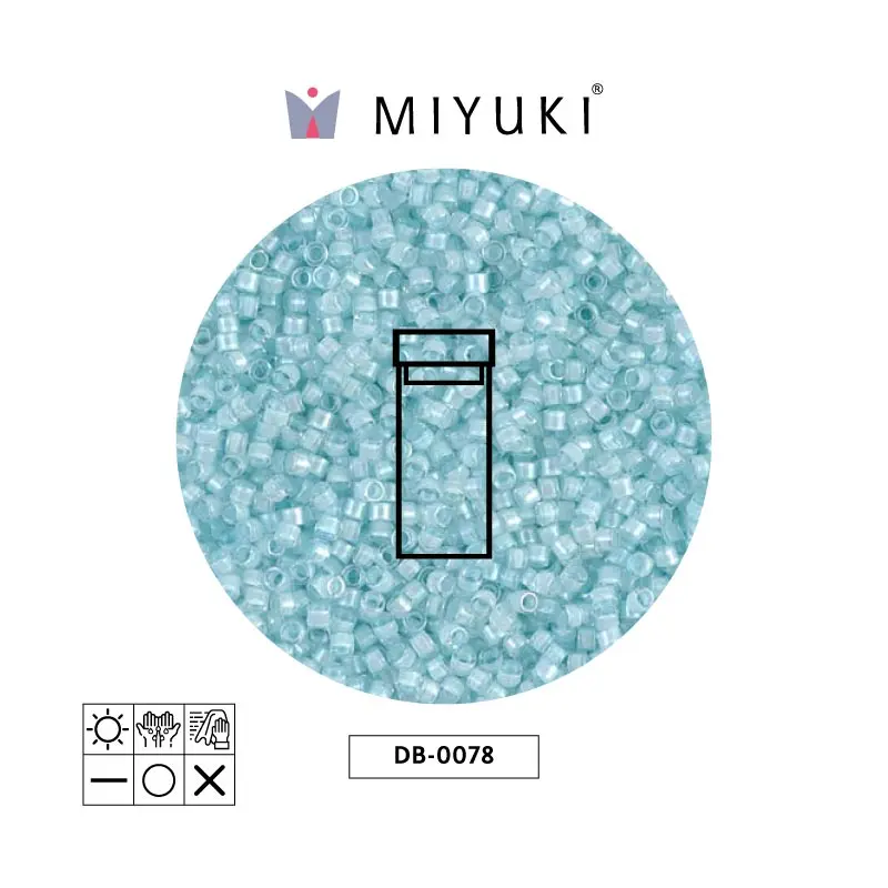Miyuki delica 11/0 DB0078 azul niebla forrado cristal lusterr x 3g