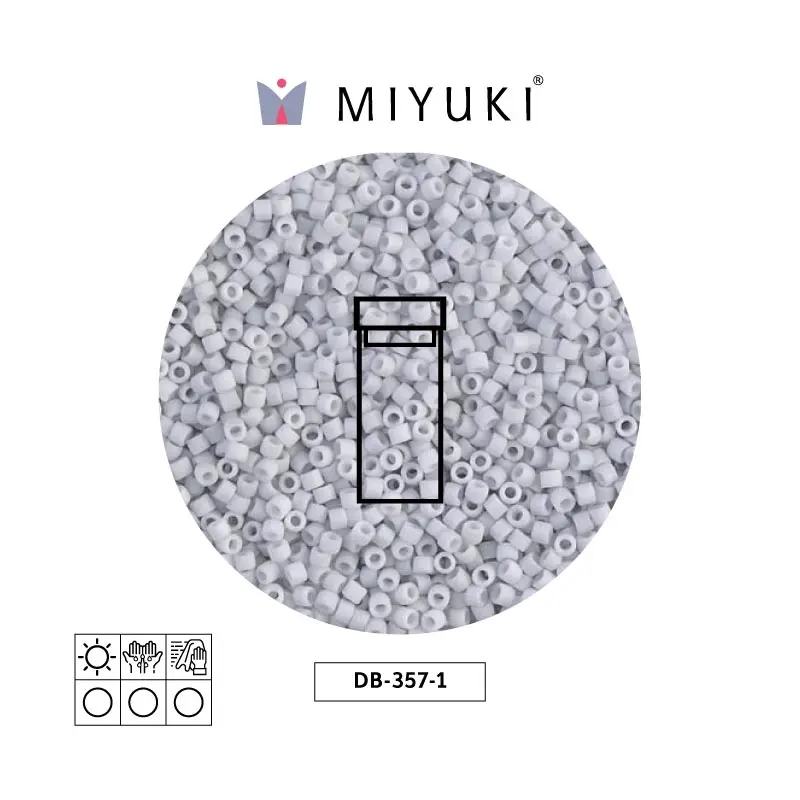 Miyuki delica 11/0 DB0357-1 mate claro gris x 3g