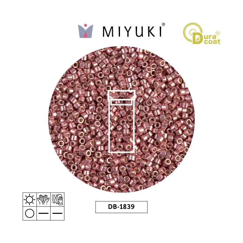 Miyuki delica 11/0 DB1839 galvanizado oscuro coral duacoat x 3g