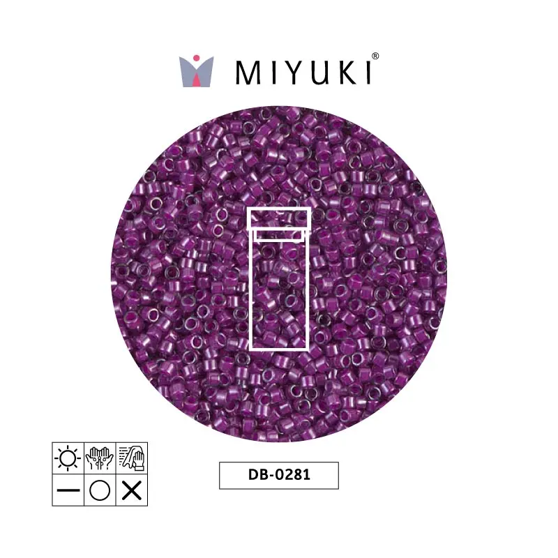 Miyuki delica 11/0 DB0281 fucsia forrado cristal lusterr x 3g