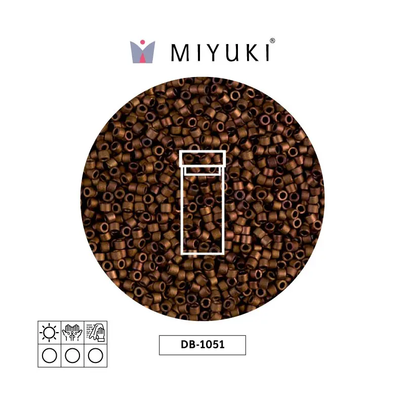 Miyuki delica 11/0 DB1051 mate metalizado bronze/gold AB x 3g