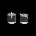 Exhibidor Acrílico octagonal para anillo con soporte 1.9x1.8cm x und