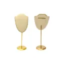 Exhibidor cuello bronce beige 6x16cm