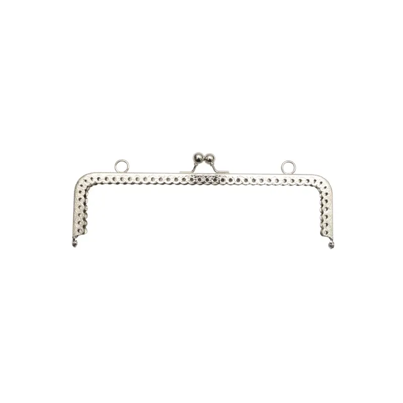 Marco de bolso para tejer niquel 20x5.8cm x und