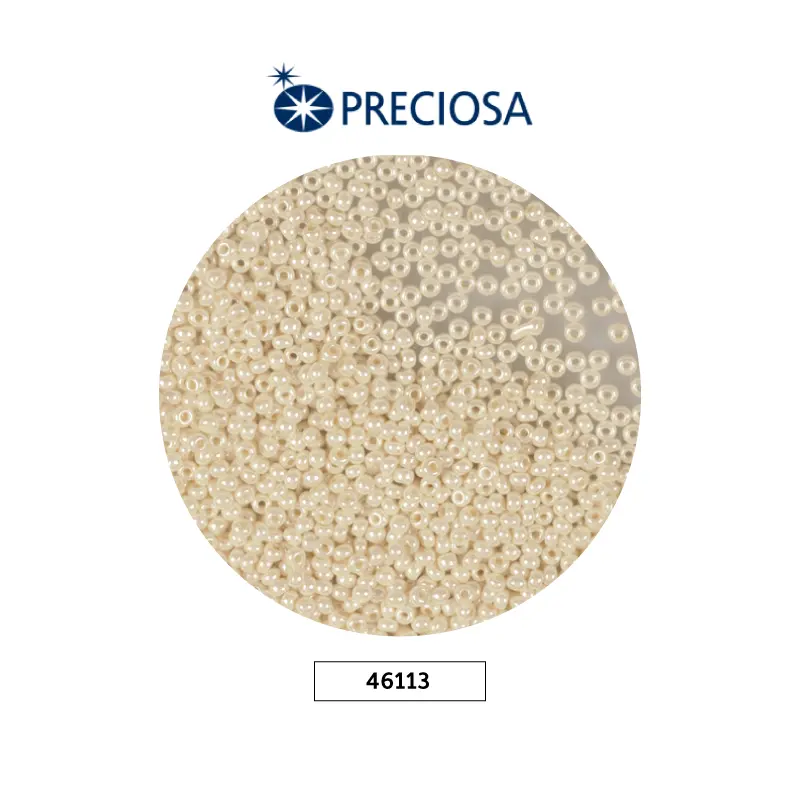 Mostacilla checa preciosa 10/0 2mm 46113 beige natural x 500g
