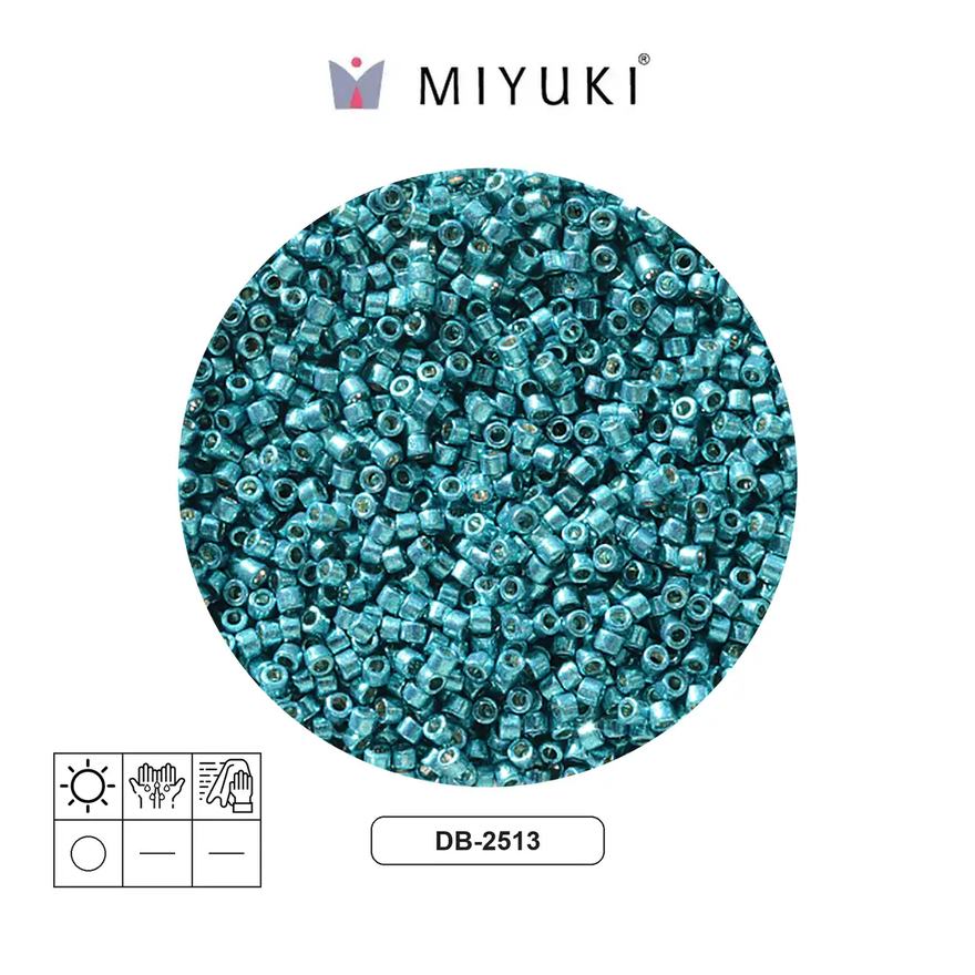 Miyuki delica 11/0 DB2513 duracoat galvanized dark steel green x 50g