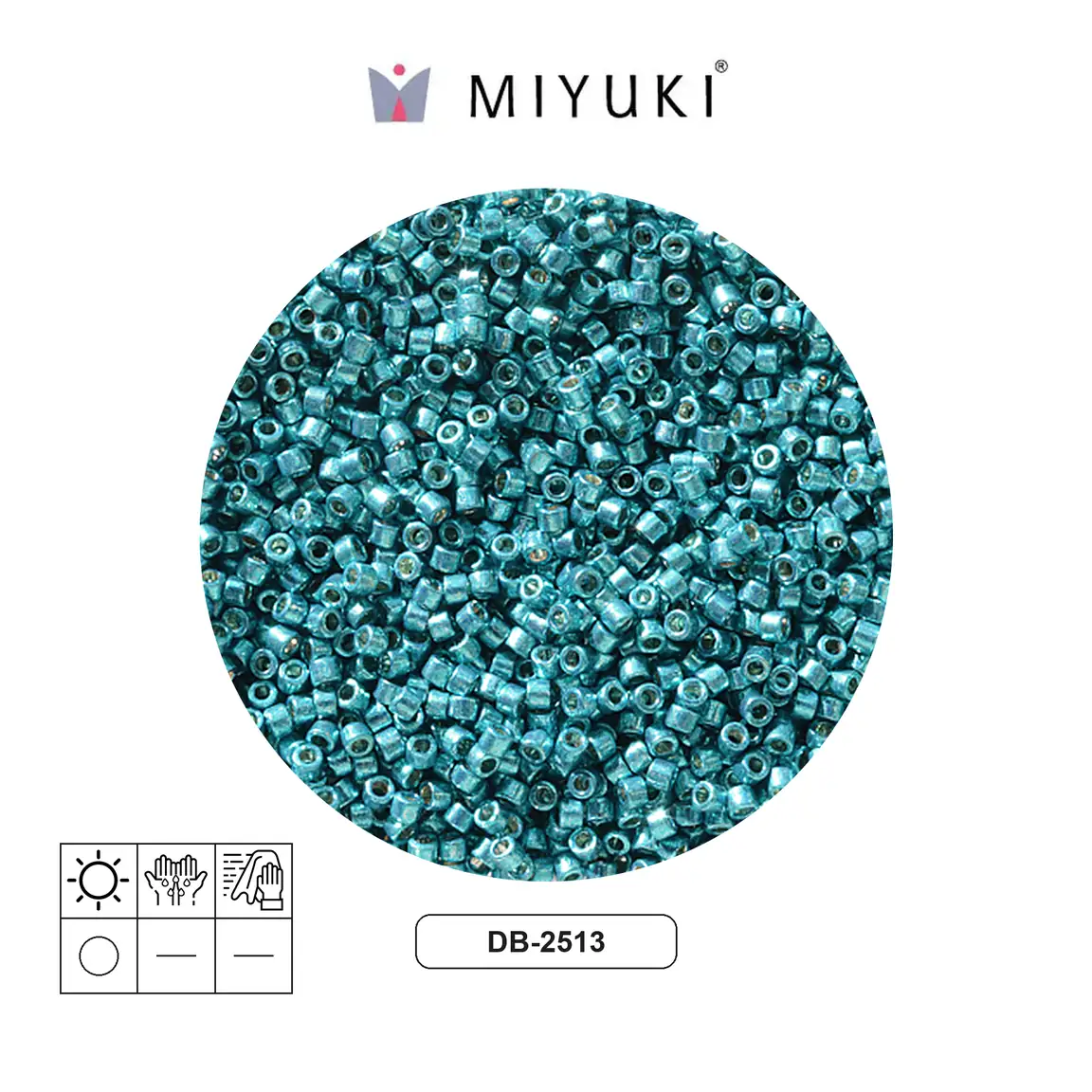 Miyuki delica 11/0 DB2513 duracoat galvanized dark steel green x 50g