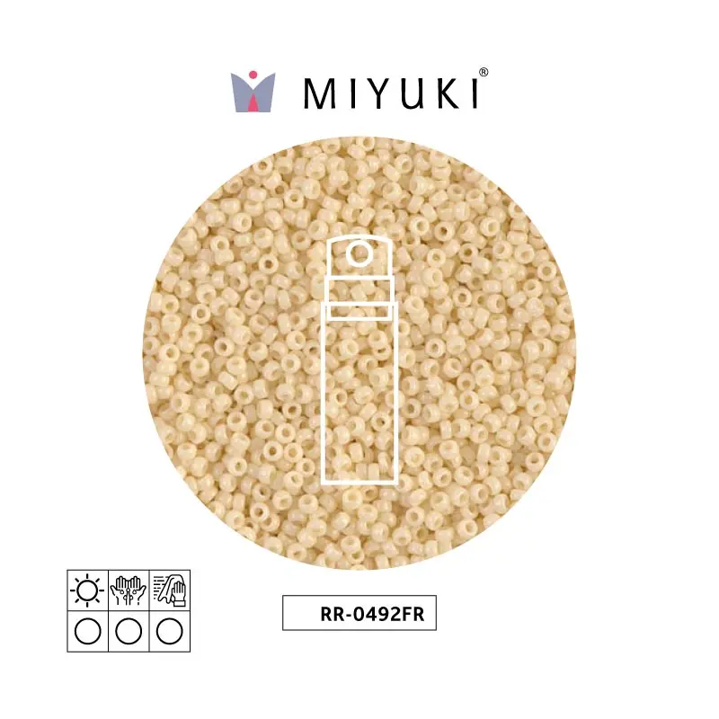 Mostacilla Miyuki rocalla 15/0 RR0492FR opaco oscuro crema AB x 10g