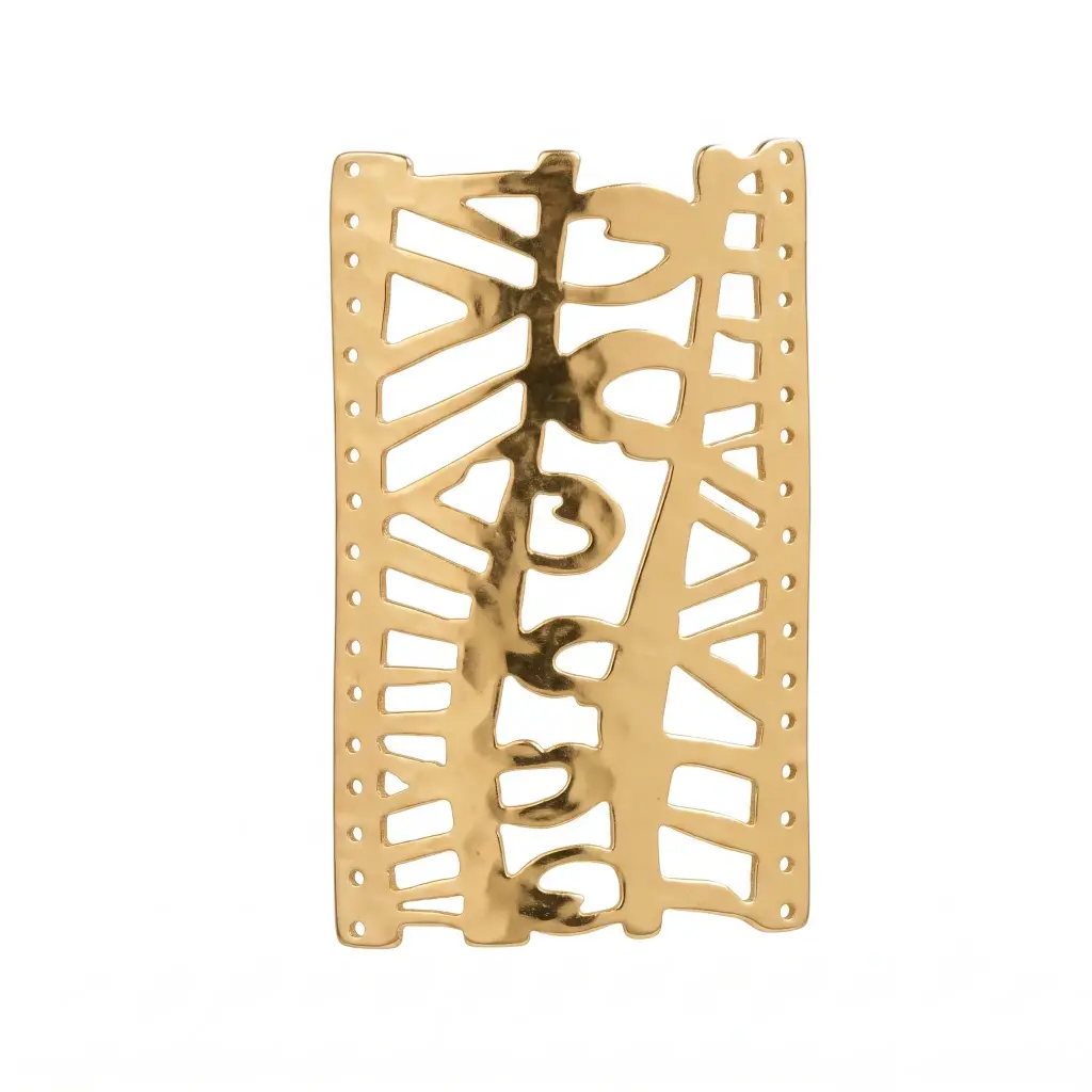 Placa Mishky safari 3x6cm dorada