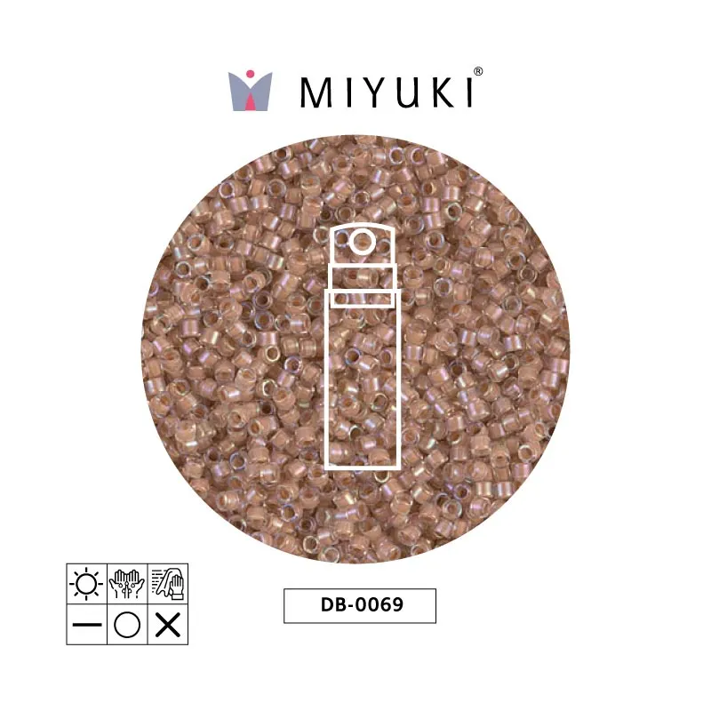 Miyuki delica 11/0 DB0069 blush lined crystal AB x 10gr
