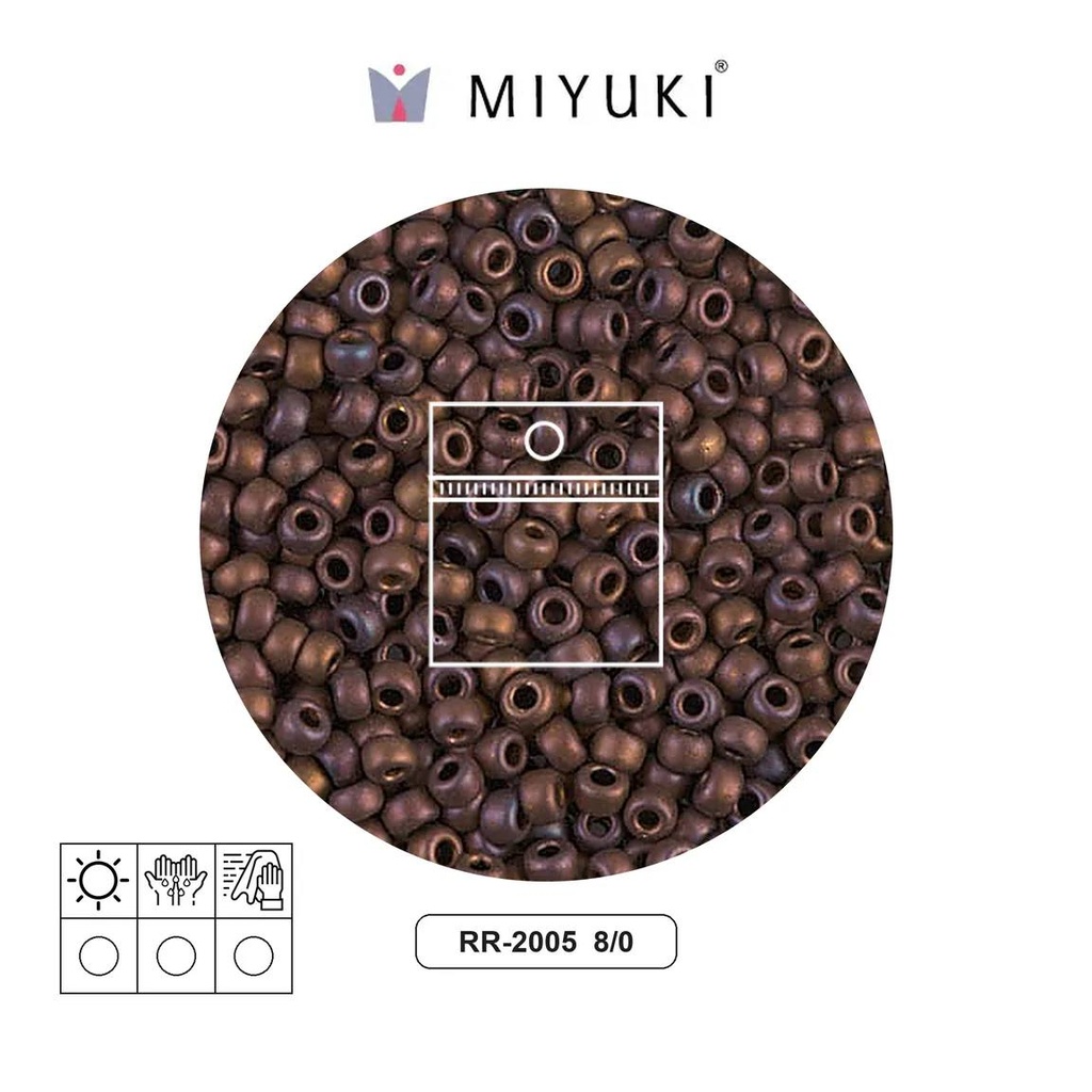 Mostacilla Miyuki rocalla 8/0 RR2005 matte metallic dark raspberry x 10g