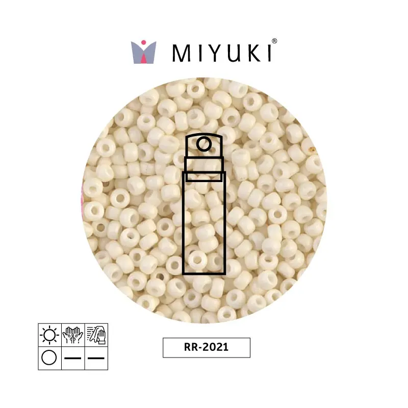 Mostacilla Miyuki rocalla 8/0 RR2021 matte opaque cream x 10g