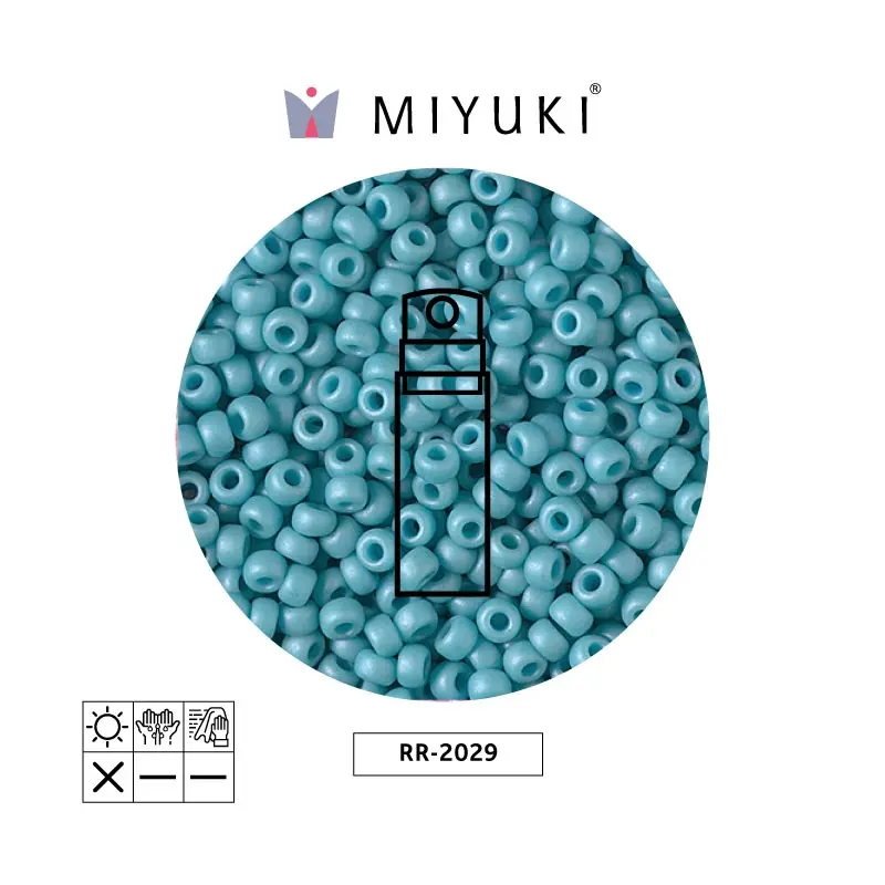 Mostacilla Miyuki rocalla 8/0 RR2029 opaque turquoise blue satin x 10g