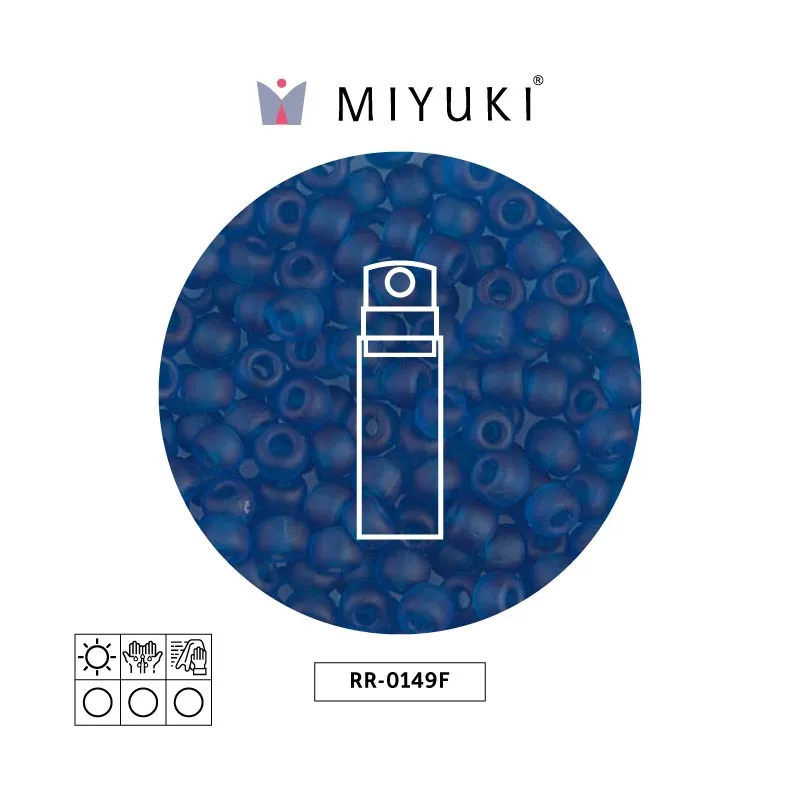 Mostacilla Miyuki rocalla 6/0 RR0149F matte transparent capri blue x 10g