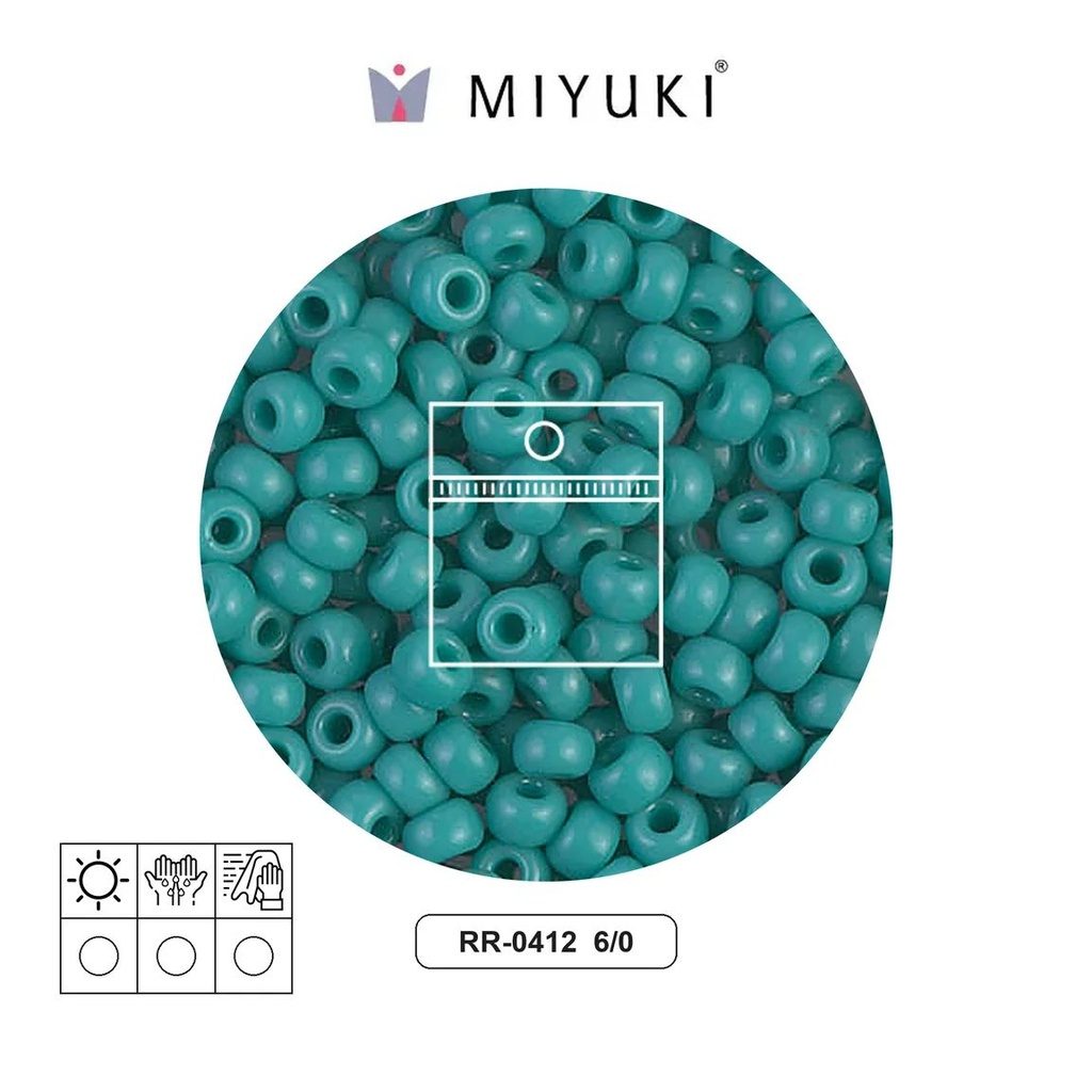 Mostacilla Miyuki rocalla 6/0 RR0412 opaque turquoise x 10g