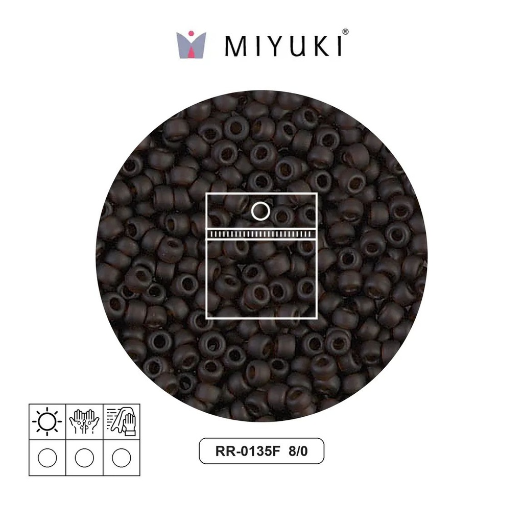 Mostacilla Miyuki rocalla 8/0 RR0135F matte transparent root beer x 10g