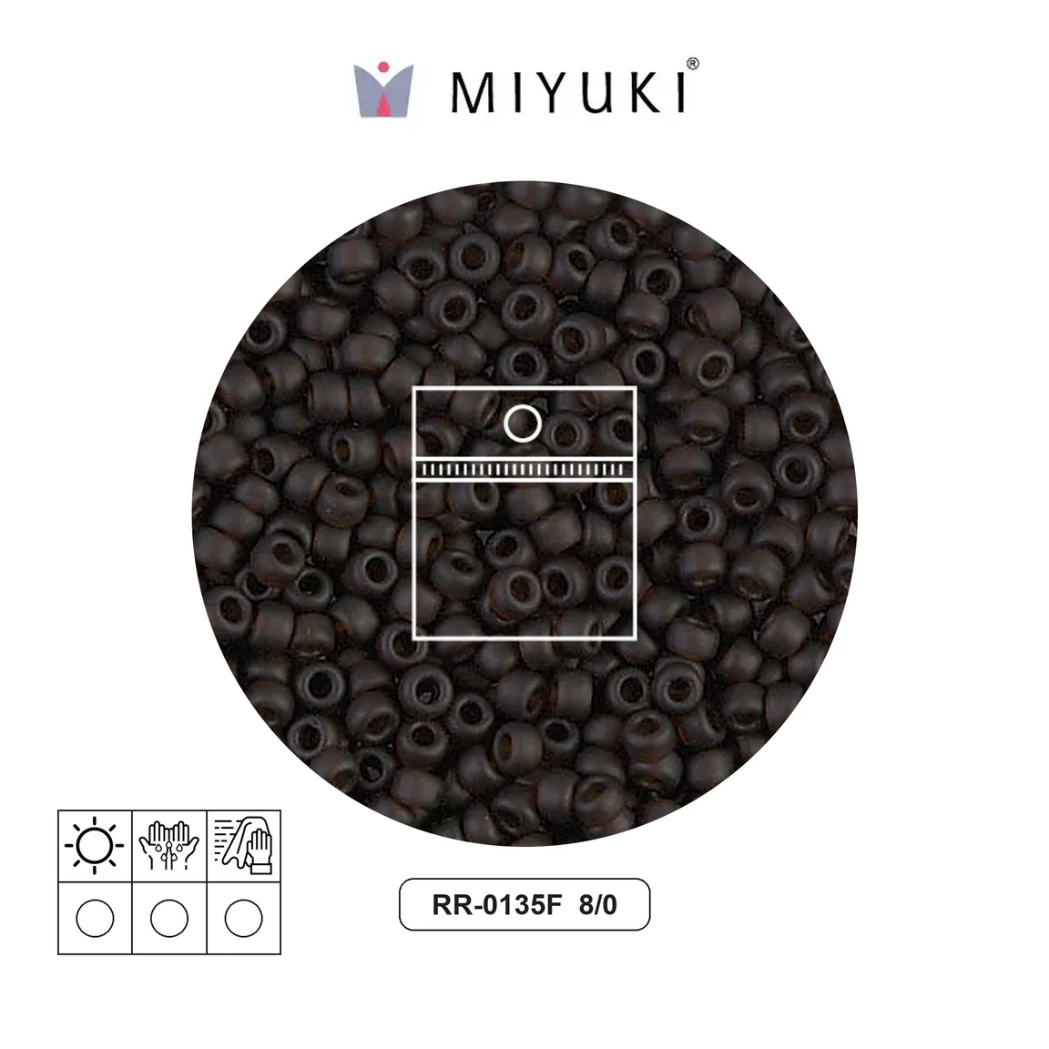 Mostacilla Miyuki rocalla 8/0 RR0135F matte transparent root beer x 10g